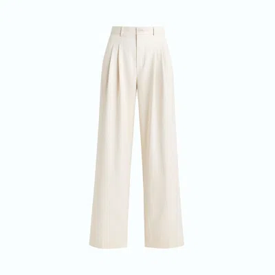 Monlicia Women's Neutrals Liora Double Pleated Palazzo Trousers – Stone