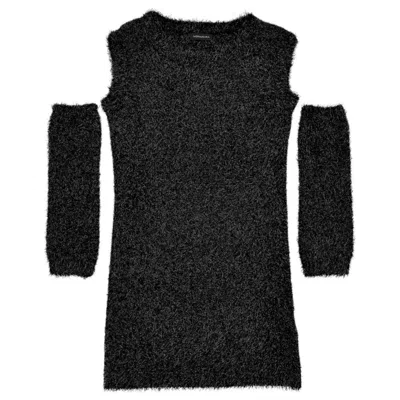 MONNALISA MONNALISA - BLACK DRESS 050 LUREX 49D910 4087