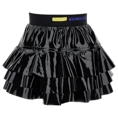MONNALISA MONNALISA - BLACK SKIRT 0050 PAINT 19D704 4730