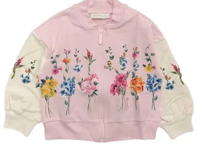 Monnalisa Kids'  - Bomber Sweatshirt Rose 9102 190800 0004 In Pink