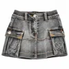 Monnalisa Denim Cargo Mini Skirt