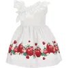 Monnalisa - Monospalla Dress 9944 Strawberries And Roses 11c920 3635