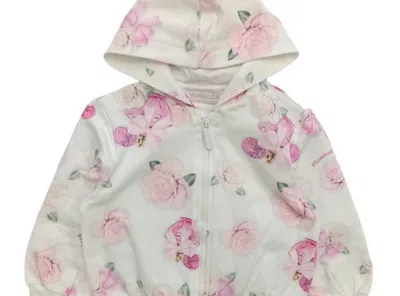Monnalisa Kids'  - Open Sweater 0194 Sweet Roses 390800 0016 In White