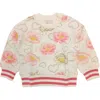Monnalisa - Panna Fiori Sweatshirt 0002 St. Anemoni 19b601 2018 In Neutral
