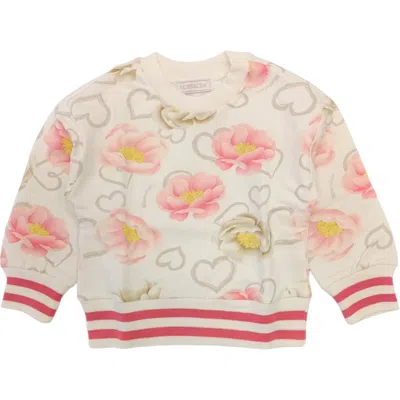Monnalisa Kids'  - Panna Fiori Sweatshirt 0002 St. Anemoni 19b601 2018 In Neutral