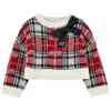 Monnalisa Tartan Wool Blend Sweater