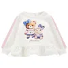 Monnalisa - White Sweatshirt 0190 C/orsi Rosa 39d610 4017 In White
