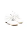 Monnalisa 35mm Bow Leather Ballerina Shoes In White