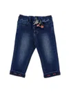 Monnalisa 5 Pocket Jeans With Scooter In Blue