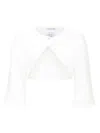 Monnalisa Round Collar Short Jacket In White