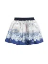 Monnalisa A-line Twill Miniskirt In 白色