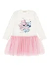 Monnalisa Abito Free Time Jersey C Jersey Cotone Stretch In Multi