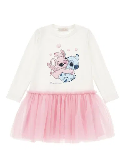 Monnalisa Kids' Abito Free Time Jersey C Jersey Cotone Stretch In Multi