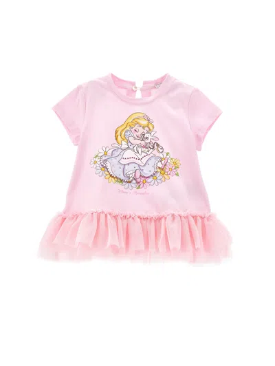 Monnalisa Kids'   Alice Dress With Rhinestones In Pink