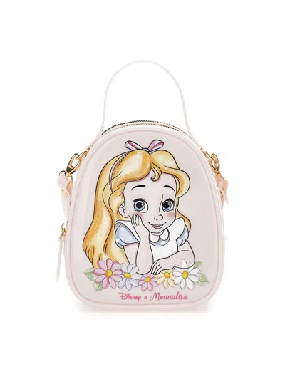 Monnalisa Kids'   Alice In Wonderland Pvc Backpack In Rosa Fairy Tale