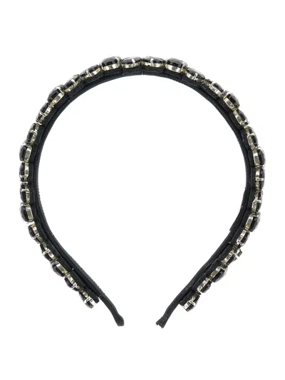 Monnalisa Kids'   Amira Headband With Rhinestones In Black