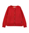 Monnalisa Soft Knit Cardigan In Red