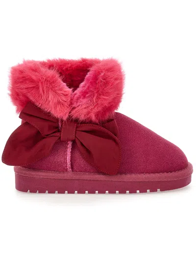 Monnalisa Babies'   Ankle Boots With Fur Bow In Multi