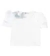 Monnalisa Appliqué Cotton-blend T-shirt In White