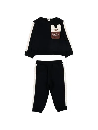 Monnalisa Babies' Appliqué Trousers Set (set Of Two) In Black