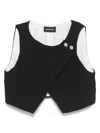 Monnalisa Asymmetric-hem Top In Black