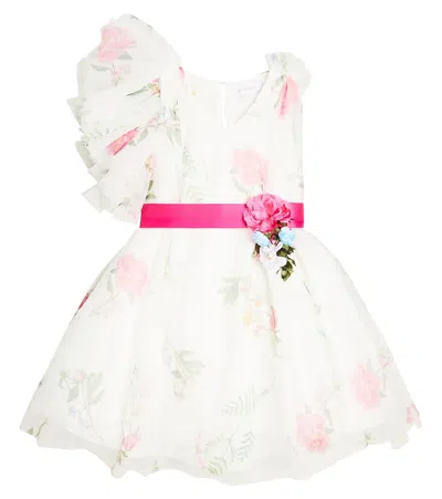 Monnalisa Kids' Aurora Tulle Dress In Multicoloured