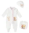 Monnalisa Three-piece Tulle Set In White