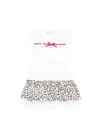 Monnalisa Girls Spotted Ruffle Dress In White