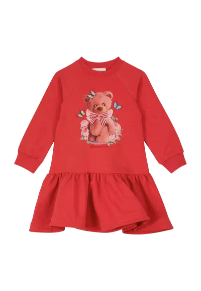 Monnalisa Kids' Baby Dress  198906si_8018 In Red
