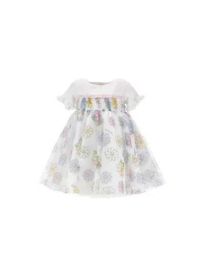 Monnalisa Kids' Baby Dress  31e906_5664 In White