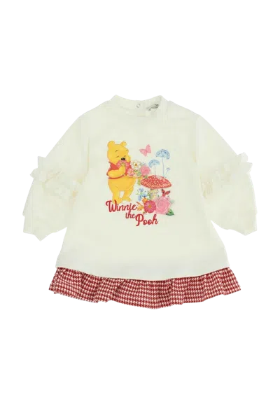 Monnalisa Kids' Baby Dress  398905ss_8018 In White