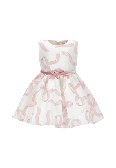 Monnalisa Kids' Baby Dress  73d903_4651 In White