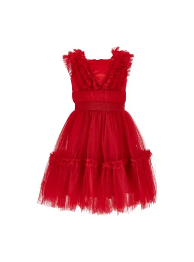Monnalisa Kids' Baby Dress  _ In Red