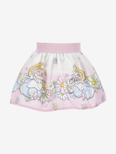 Monnalisa Baby Girls Alice Daisy Skirt In Pink