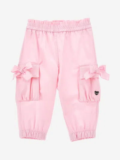 Monnalisa Baby Girls Cargo Pants In Pink