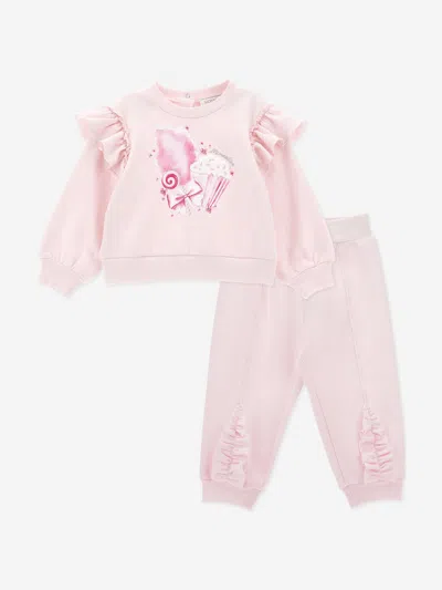 Monnalisa Baby Girls Dumbo Tracksuit In Pink