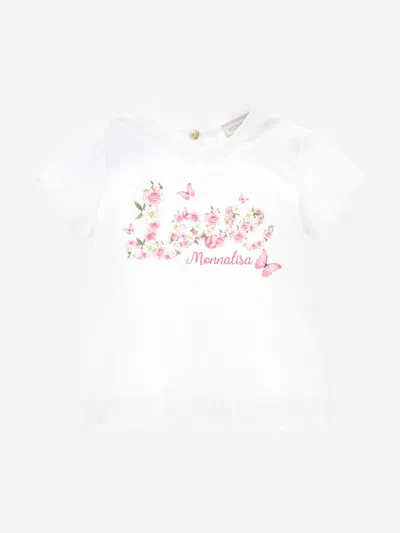 Monnalisa Baby Girls Love T-shirt In White