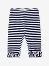Monnalisa Striped Leggings In White