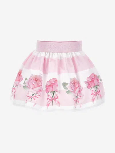 MONNALISA MONNALISA BABY GIRLS STRIPED ROSE SKIRT