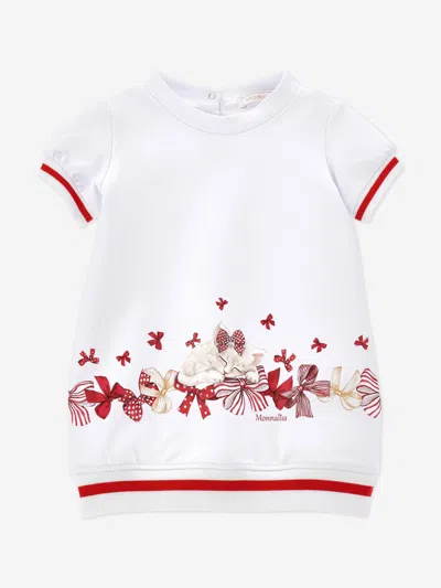 Monnalisa Baby Girls Sweater Dress In White