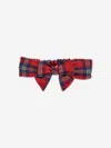 Monnalisa Tartan Bow Headband In Multi