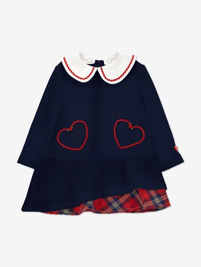 Monnalisa Baby Girls Tartan Milano Dress In Blue