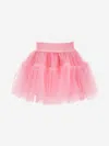 Monnalisa Logo-waistband Tutu Skirt In Pink