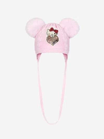 Monnalisa Kids' Baby Girls Wool Hat In Pink