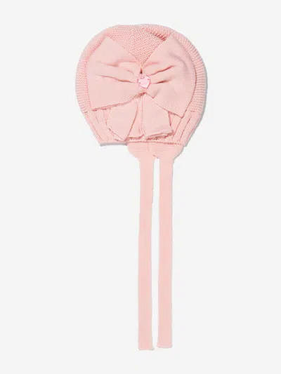 Monnalisa Kids'  Baby Girls Wool Knitted Hat S (24 - 36 Mths) Pink