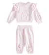Monnalisa Baby Set Aus Sweatshirt Und Jogginghose In Pink