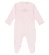Monnalisa Baby Printed Cotton Jersey Onesie In Pink