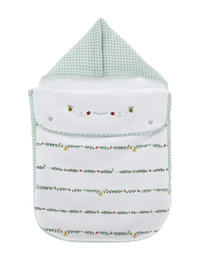 Monnalisa Baby Sleeping Bag In White + Multicolor