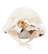 Monnalisa Baby Teddy Bucket Hat In White