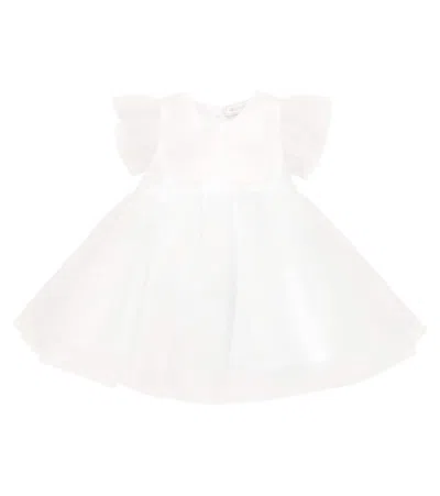 Monnalisa Baby Tulle Dress In White